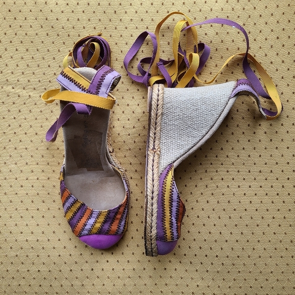 ⚡️FLASH SALE⚡️Vintage Marc Jacobs Ankle Tie Espadrille Wedge - Picture 6 of 7